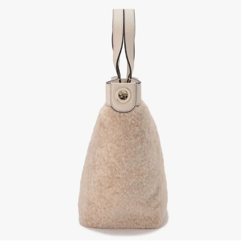 Kate Spade EUC Sherpa Satchel Coin Purse Adjustable Guitar Crossbody Strap - Picture 9 of 10